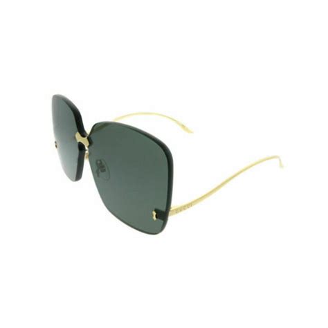 Gucci Gg0352s 001 Gold Metal Frame With Gray Plastic Lenses Womens