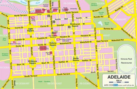 Map Of Adelaide City In Australia Welt Atlasde