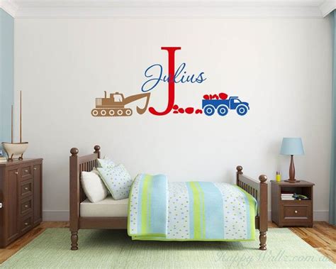 Get your usdot, mc, gvw, kyu, txdot, ca regulation stickers and get up to code. Construction Truck Wall Decal | Wall decals, Wall, Home ...