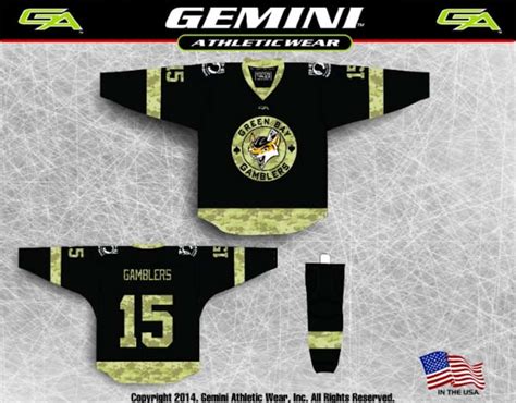 Green Bay Gamblers raise $25,000 for charity with awesome military jerseys, helmets - TheHockeyNews