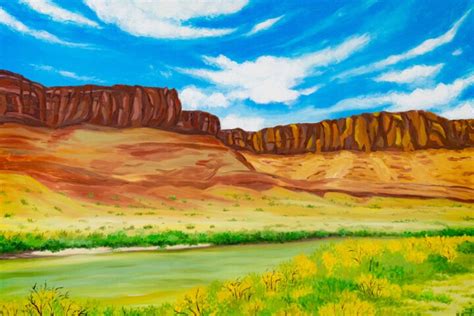 Colorado River Grand Canyon National Par Peinture Par Arina Yastrebova