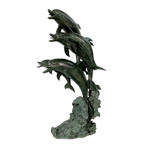 Bronze Five Dolphins Fountain Sculpture Florida Bronze Statues