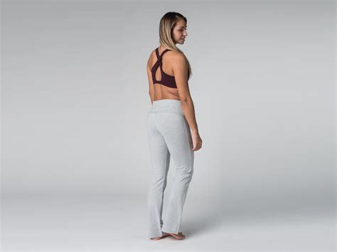 Pantalon de yoga Jazz 95 coton Bio et 5 Lycra Gris Perlé Fin de