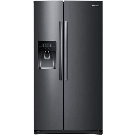 The 694l side by side fridge allows for more storage with a very spacious interior plus the benefits of an all around cooling system that distributes air evenly from. Samsung 24.5 cu. ft. Side by Side Refrigerator in Black ...
