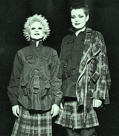 debbie juvenile and tracie o keefe seditionaries shop assistants wearing clothing designed by