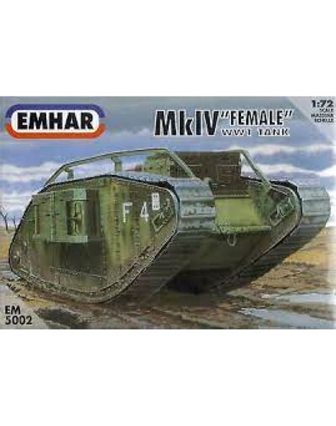 Emhar 172 Plastic Model Kit 5002 Mk Iv Female Tank Ww1 Em5002