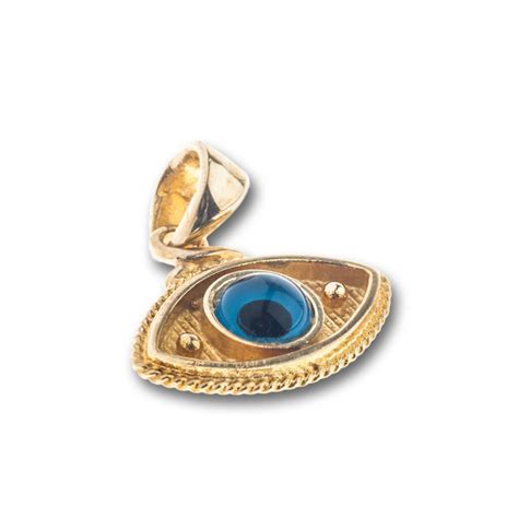 Evil Eye Amulet K Solid Gold Charm Pendant Culturetaste
