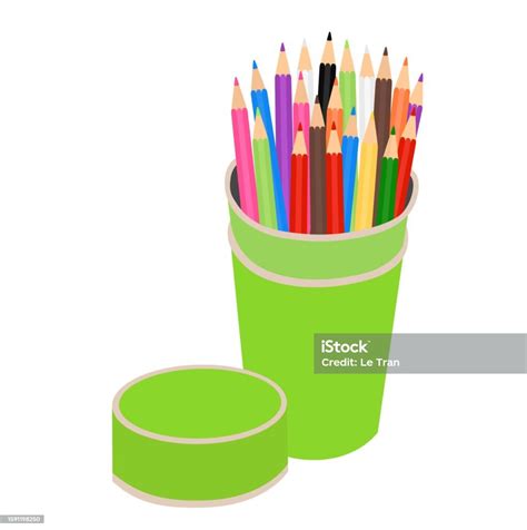 Color Pencil Vector Stock Illustration Download Image Now Art
