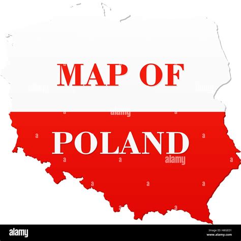 Karte Von Polen Mit Nationalflagge Vektor Illustration Stock