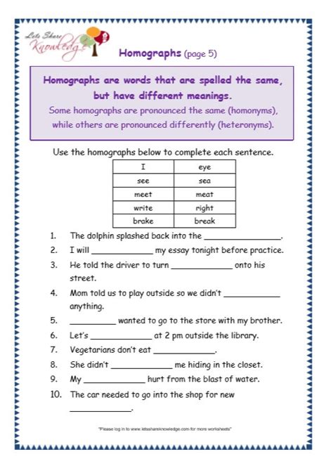 Printable Homographs 8 Examples Format Pdf Examples
