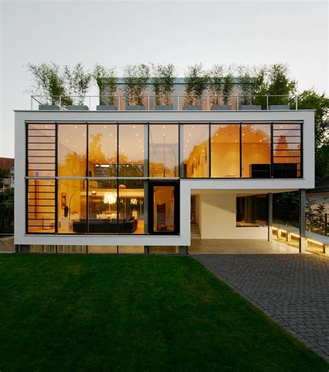 Energy Optimized House With Roof Terrace Louver Windows Exterior