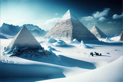 Ancient Pyramids In Snow Egypt Pyramid In Winter Global Cooling Ice