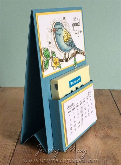 Pin By Sally Jo On Stampin Ideas In 2020 Diy Desk Calendar Mini