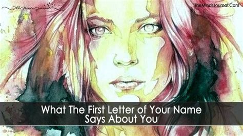 What Does The First Letter Of Your Name Say About Your Personality
