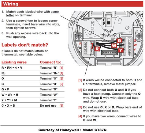 honeywell manual thermostat wiring diagram sample