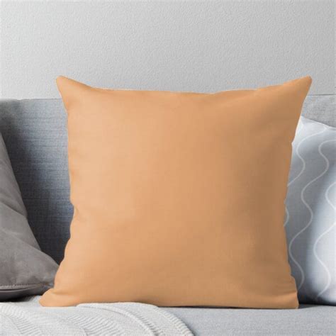 Designer Color Of The Day Lush Apricot Nectar Throw Pillow For Sale
