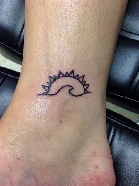 Wave tattoo designs & their meaning. Wave and sun | Tattoos, Sunset tattoos, Small tattoos