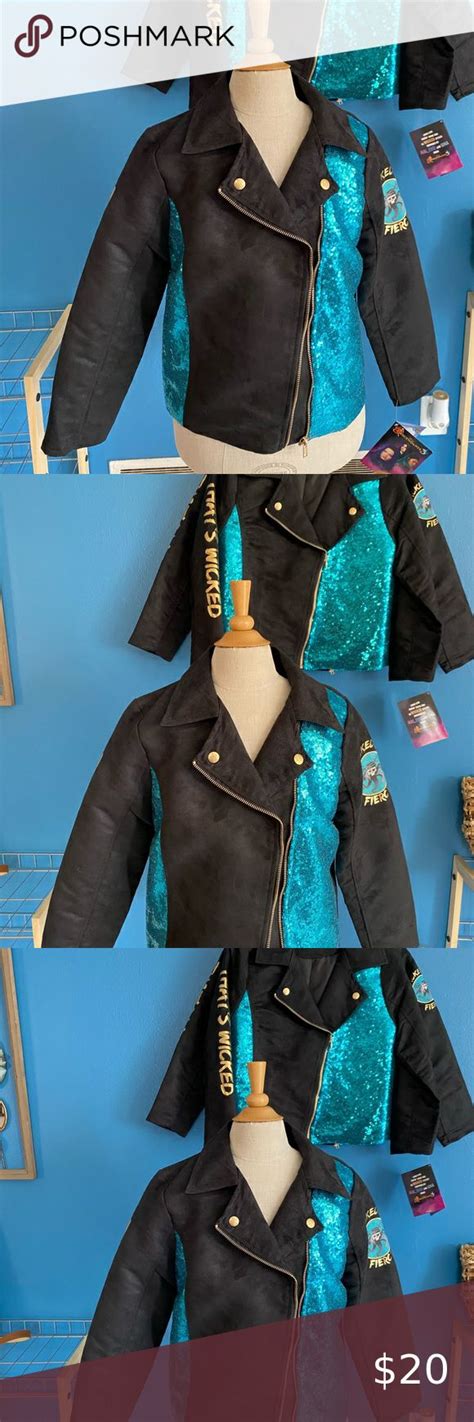 New “wickedly Fierce” Sequined Moto Jacket Moto Jacket S Girls Sequined