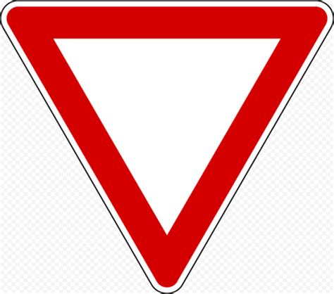Yield Red Triangle Caution Road Traffic Sign Citypng