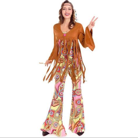 Free Shipping 2017 Womens Peace Love Hippie Costume Mxl On Aliexpress