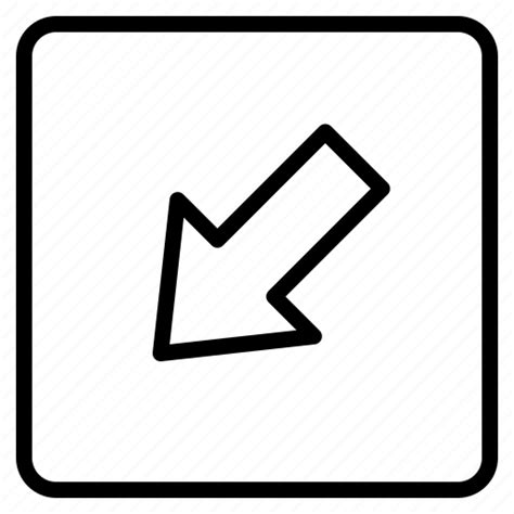 Bottom Left Arrow Direction Button Pointer Icon Download On