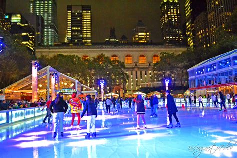 Ice Skating Rink At Bryant Parks Winter Village Midtown Manhattan New