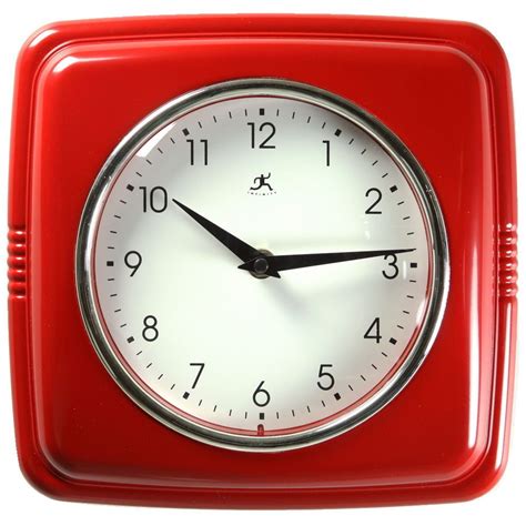 Retro Red Purity Kitchen Wall Clock Resin Red Wall Clock Vintage