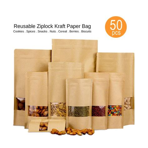 Ziplock Paper Food Packaging Bag Cookies Paper Bag Kertas Tapis Minyak