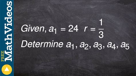 The 'nth' term is a formula with 'n' in it which enables you to find any term of a sequence without having to go up from one term to the next. Given the first term and ratio determine the first five ...