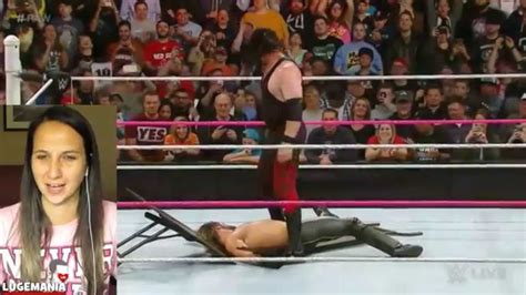 Wwe Raw Kane Choke Slams Seth Rollins Youtube