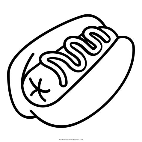 Hot Dog Coloring Page - Ultra Coloring Pages