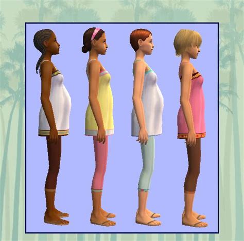 Mod The Sims Maxis Match Summer Dress For Teens And Pregnant Teens