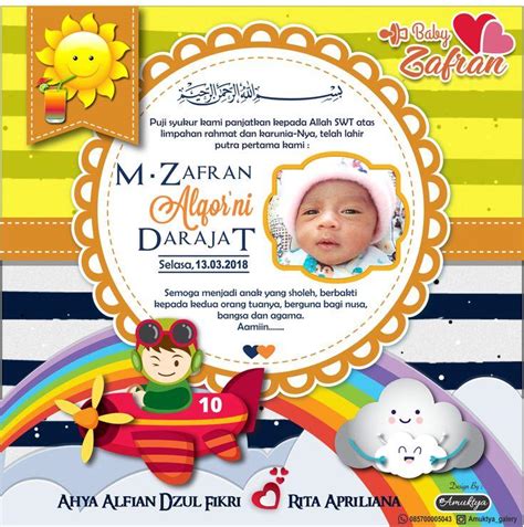 Format Undangan Aqiqah Photoshop Yang Bisa Di Edit