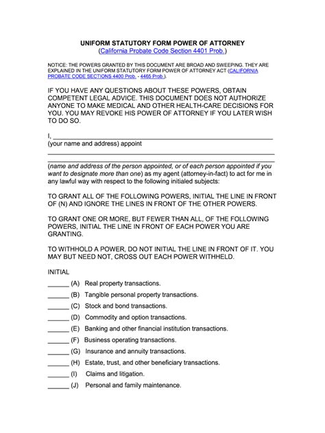 Power Of Attorney Form California 2023 Fill Out And Sign Online Dochub