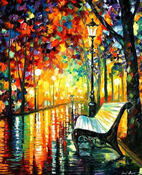 She Left Palette Knife Oil Painting On Canvas By Leonid Afremov