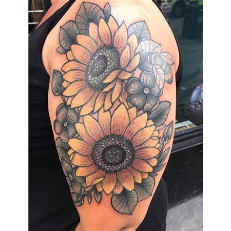 Image Result For Sunflower With Bee Tattoo Sunflower Tattoo Small