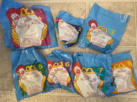 Mcdonalds Little Mermaid Vintage Disney 1996 Lot Of 3 Happy Meal Toys 3999 Picclick