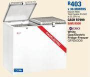 Zero 236l White Gas Electric Fridge Freezer Gfr260db Offer At OK Furniture