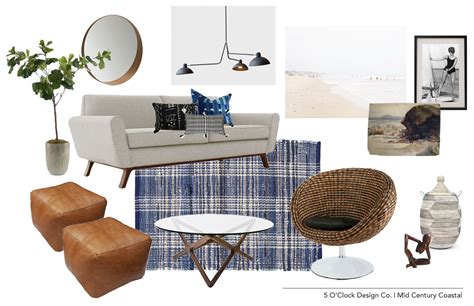 A Mid Century Coastal Inspired Living Room — 5 Oclock Design Co