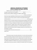 Pictures of Power Of Attorney Special Real Estate