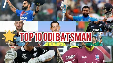 Icc Ranking 2020 Top 10 Odi Batsman Top 10 Odi Batsman List Icc