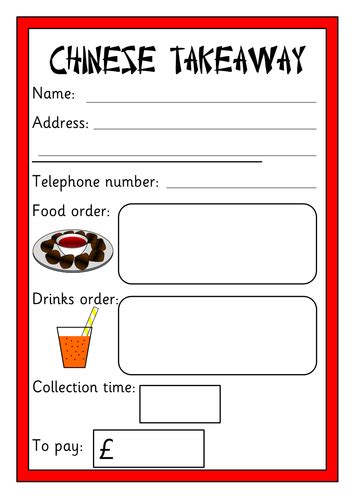 Chinese Restaurant And Takeaway Role Play Pack Teaching Resources