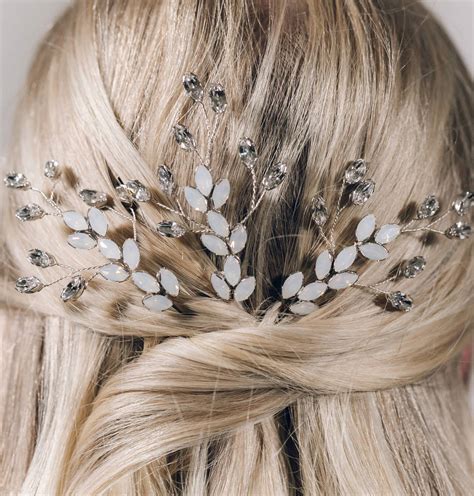 Large Swarovski Crystal Wedding Hair Pins Nova By Debbie Carlisle