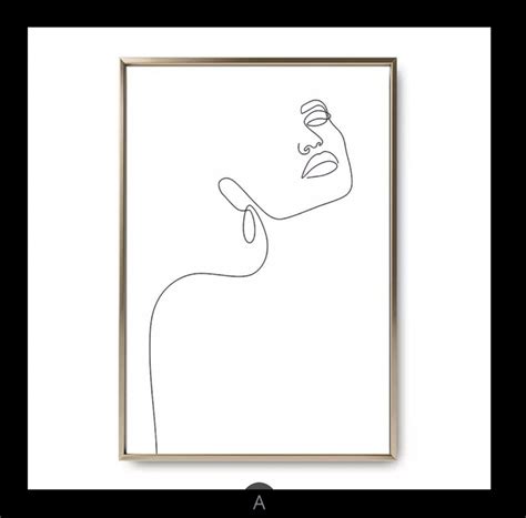 Wall Art Abstract Line Drawings Canvas Wall Art Female Body Etsy Uk