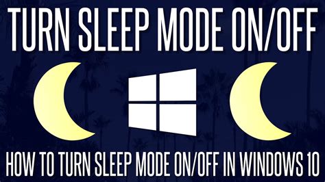 How To Turn Sleep Mode On Or Off In Windows 10 Youtube