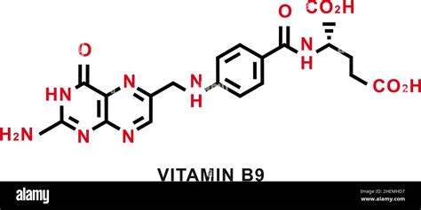 Vitamin B9 Chemical Formula Vitamin B9 Chemical Molecular Structure