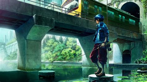 Anime Anime Boy Fishing Rod Hd Wallpapers Desktop And Mobile Images And Photos