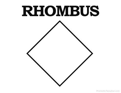 These geometry worksheets are free and easily printable. Printable Rhombus Shape | Rhombus shape, Printable shapes ...
