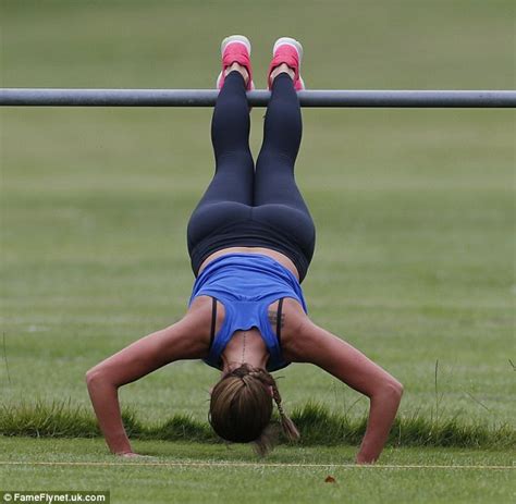 Danielle Ohara Works Up A Sweat During An Intense Outdoor Training