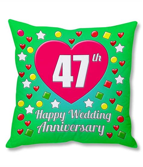 Phototsindia 47th Wedding Anniversary Cushion Cover Buy Online At